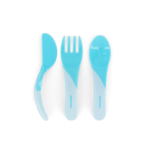 Twistshake Learn Cutlery 6 Months+ #Pastel Blue (1pcs)