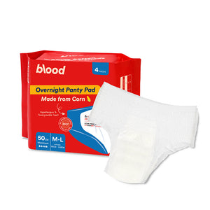 Blood 50cm Corn Panty Pad size M/L (4pcs) - Clearance