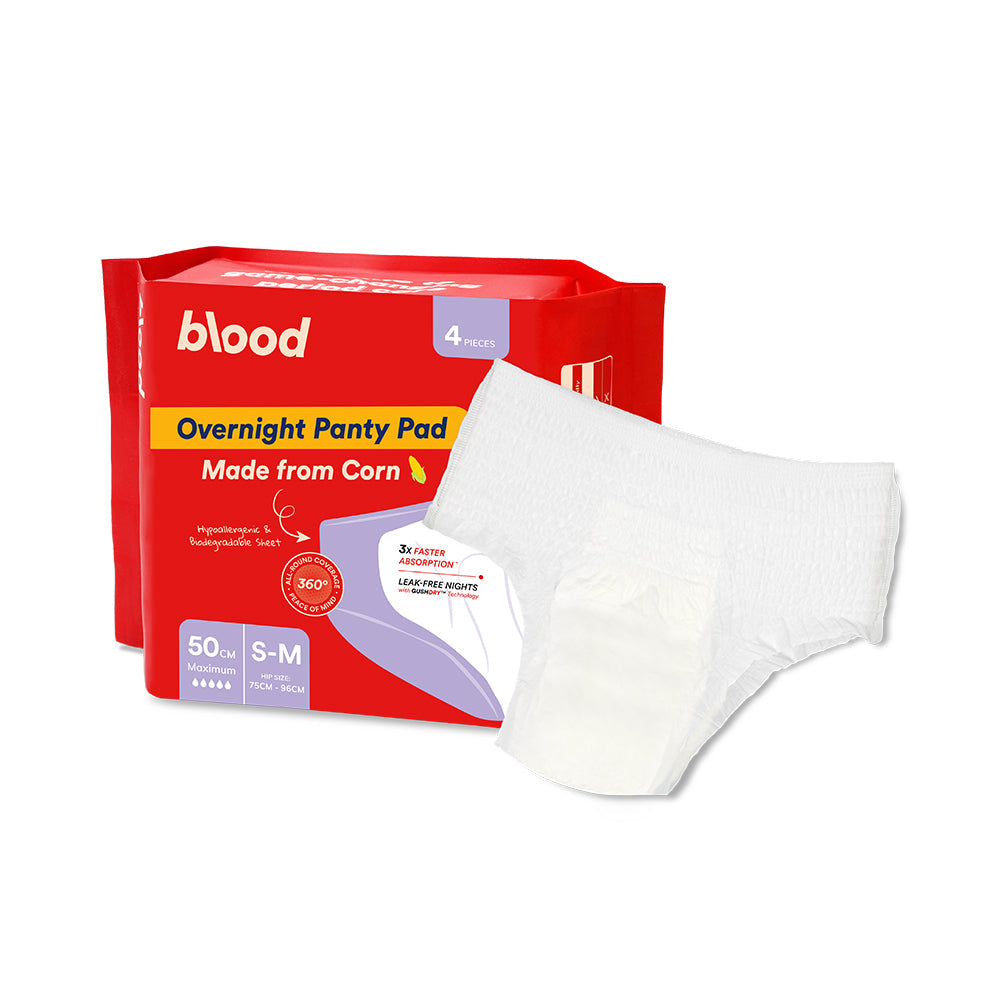 Blood 50cm Corn Panty Pad size S/M (4pcs) - Clearance