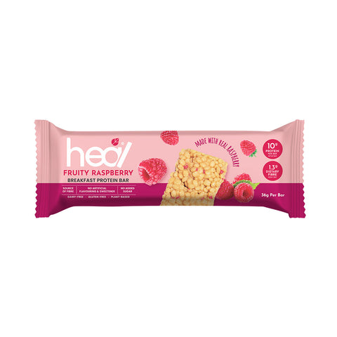 Heal Nutrition Fruity Raspberry Breakfast Protein Bar (single bar) - Clearance