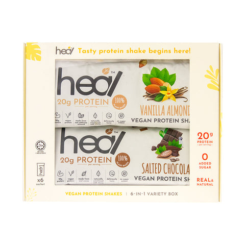 Heal Nutrition Vegan Protein Shake (6 Sachets Variety Box) - Giveaway