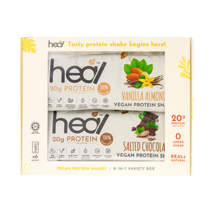 Heal Nutrition Vegan Protein Shake (6 Sachets Variety Box) - Clearance