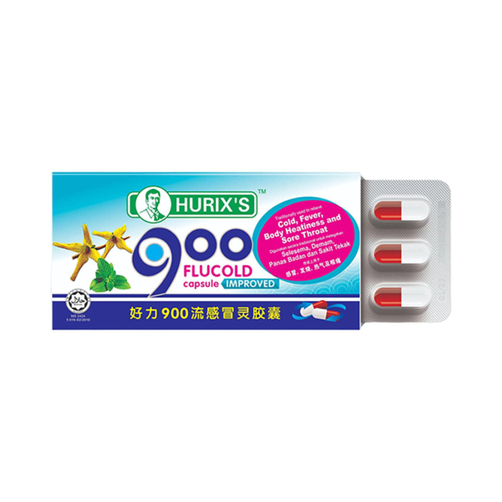 Hurix's 900 Flucold Capsule Improved (9 Capsules)