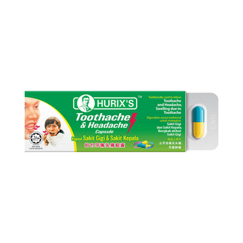 Hurix's Toothache & Headache Capsule (6 Capsules)