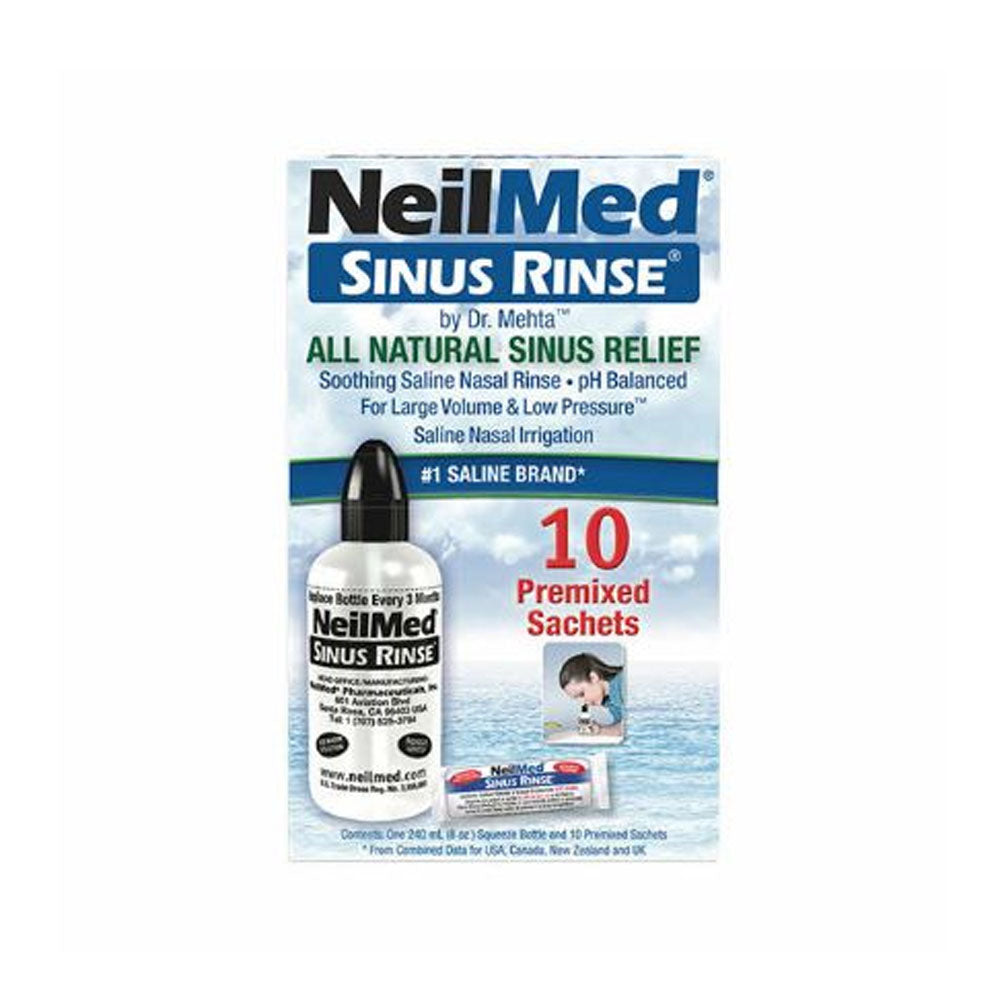 NeilMed Sinus Rinse Starter Kit with 10 Premixed Sachets