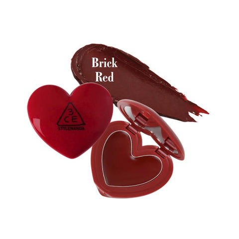 3CE Heart Pot Lip #Brick Red (1.4g) - Clearance