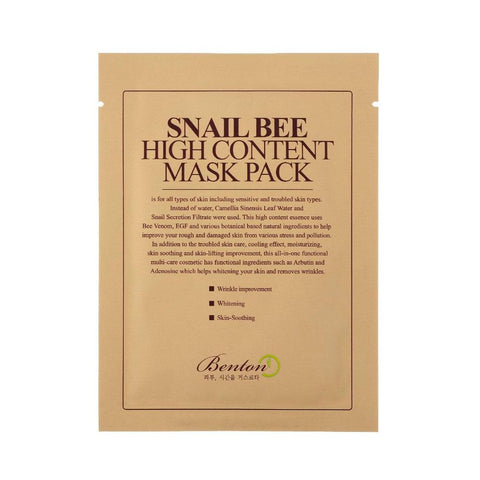 Benton Snail Bee High Content Mask Pack (20g) - Giveaway