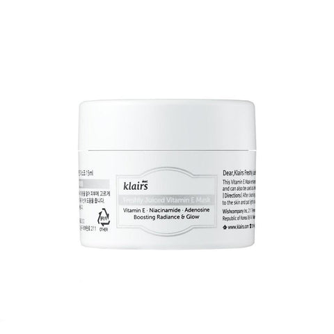 Klairs Freshly Juiced Vitamin E Mask (15ml) - Giveaway
