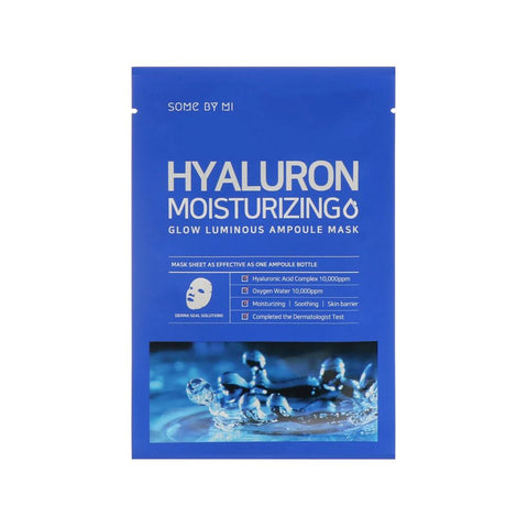 Some By Mi Hyaluron Moisturising Glow Luminous Ampoule Mask (1pc) - Clearance