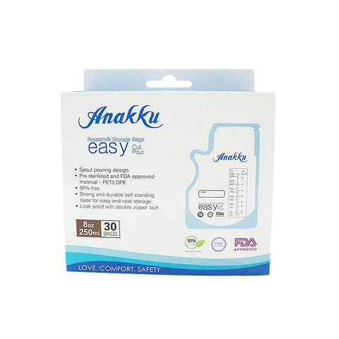 Anakku Breastmilk Storage Bags Easy Cut Pour 250ml (30pcs) - Clearance