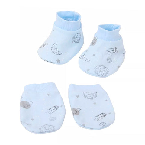 Anakku Little Love Newborn Baby Boy 2-in-1 Mittens Booties Accessories Set 005 Space (Set) - Giveaway