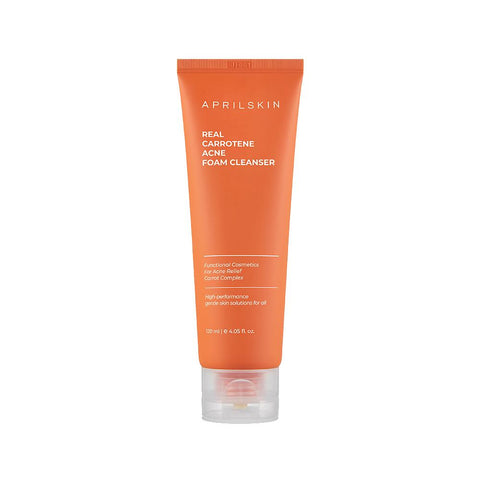 April Skin Real Carrotene Acne Foam Cleanser (120ml) - Clearance