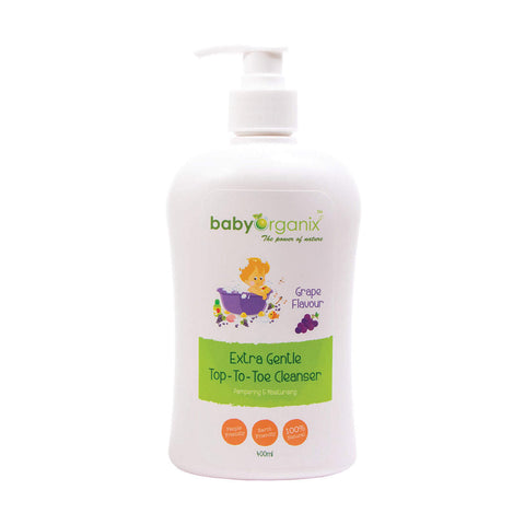 Baby Organix Extra Gentle Top To Toe Cleanser Grape (400ml)