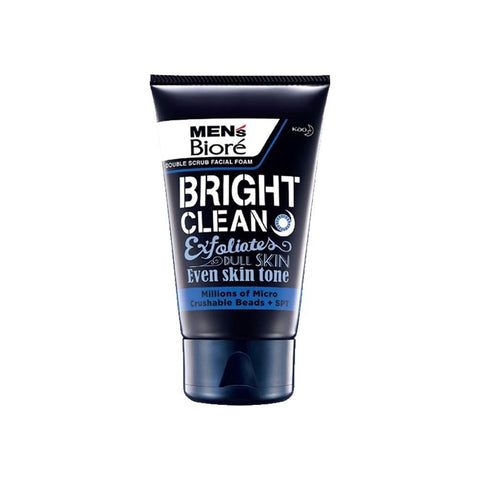 Biore Bright Clean Double Scrub Facial Foam (125g) - Clearance