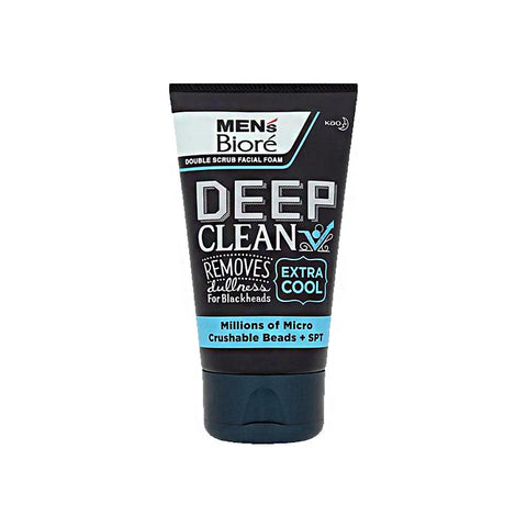 Biore Deep Clean Extra Cool Double Scrub Facial Foam (125g)
