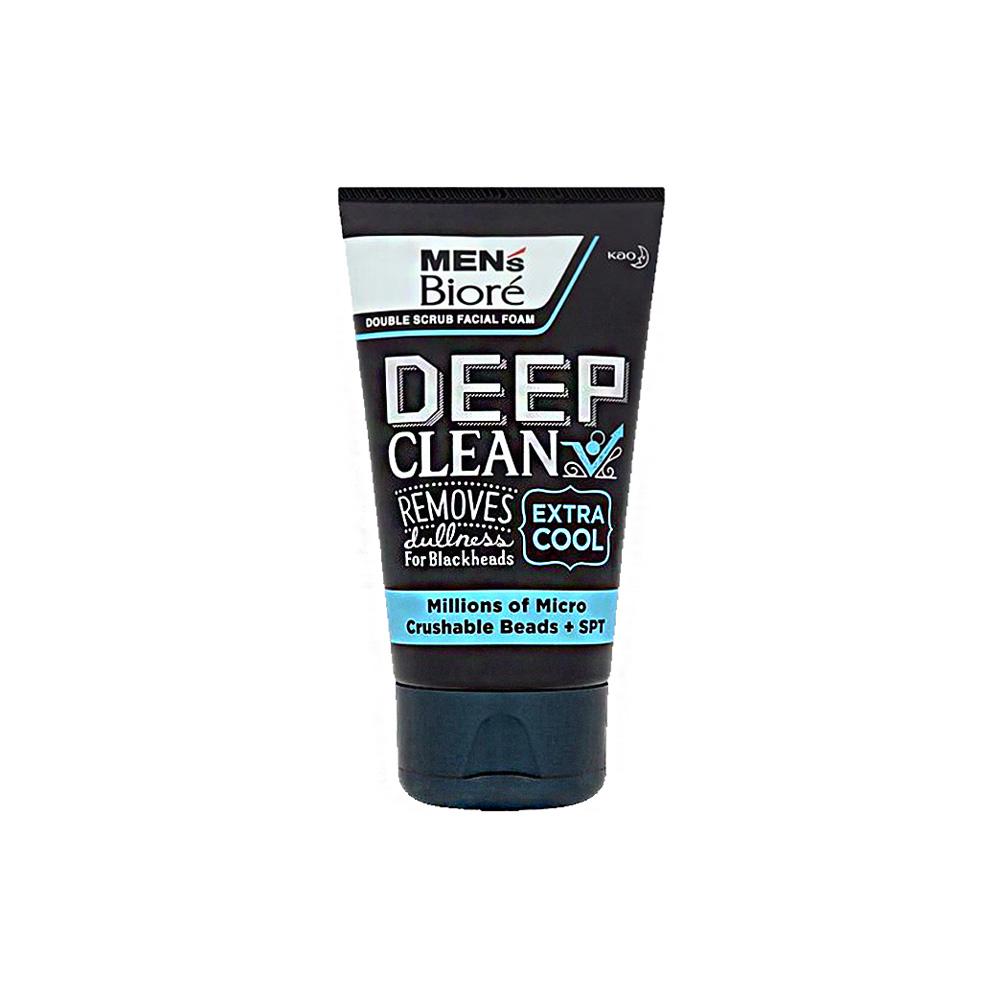 Biore Deep Clean Extra Cool Double Scrub Facial Foam (50g)