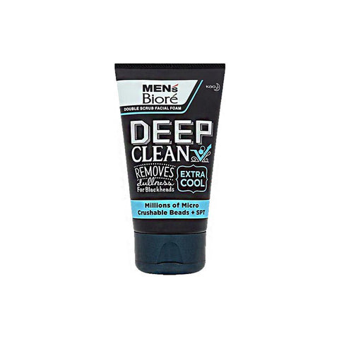 Biore Deep Clean Extra Cool Double Scrub Facial Foam (50g) - Clearance
