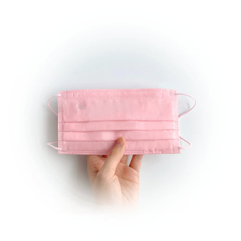 Callie Mask 4 Ply Surgical Face Mask Pink Beret (50pcs) - Clearance