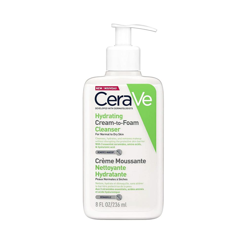 CeraVe Hydrating Cream-to-Foam Cleanser (236ml) - EU/UK Version - Clearance