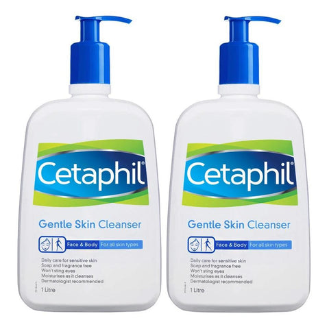 Cetaphil Gentle Skin Cleanser Twin Pack (1000ml + 1000ml) - Clearance