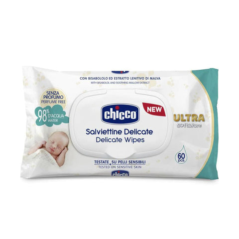 Chicco Delicate Wipes (60pcs) - Clearance