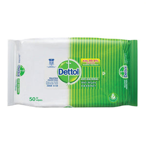 Dettol Antibacterial Wet Wipes (50pcs) - Clearance