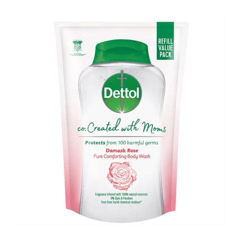 Dettol CoCreated with Moms Damask Rose Pure Comforting Body Wash Refill (450g) - Clearance