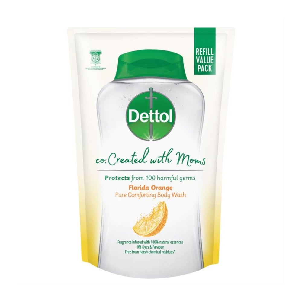 Dettol CoCreated with Moms Florida Orange Pure Comforting Body Wash Refill (450g)