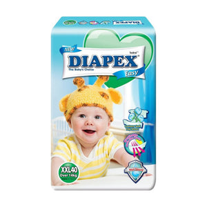 DIAPEX Easy Baby Diapers Mega Pack XXL40 over 14Kg (40pcs)