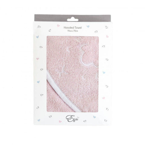 Effiki Embroidered Hooded Towel Effiki Sheep Pink 70x70cm (1pcs) - Clearance
