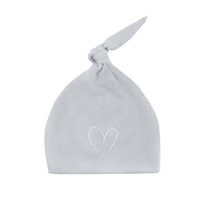 Effiki Newborn Hat Effiki 100% Cotton Gray With White Heart 1-3 Months (1pcs)