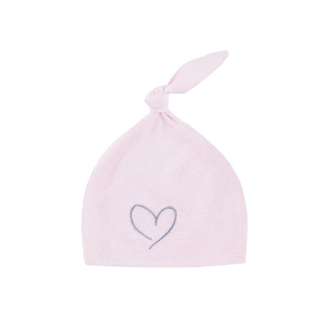 Effiki Newborn Hat Effiki 100% Cotton Pink With Heart 0-1 Month (1pcs) - Clearance