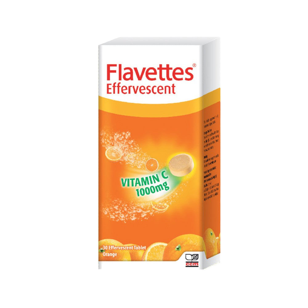 Flavettes Effervescent Vitamin C 1000mg Orange (30tabs)