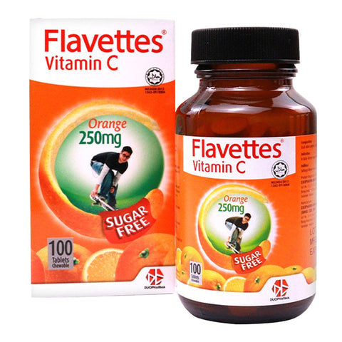 Flavettes Vitamin C Sugar Free 250 mg (100tabs)