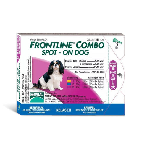 FRONTLINE Combo Spot On Dog L 20-40kg (3pcs) - Giveaway