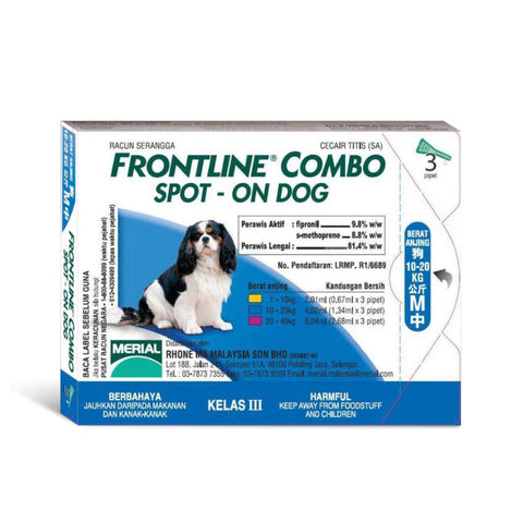 FRONTLINE Combo Spot On Dog M 10-20kg (3pcs) - Clearance