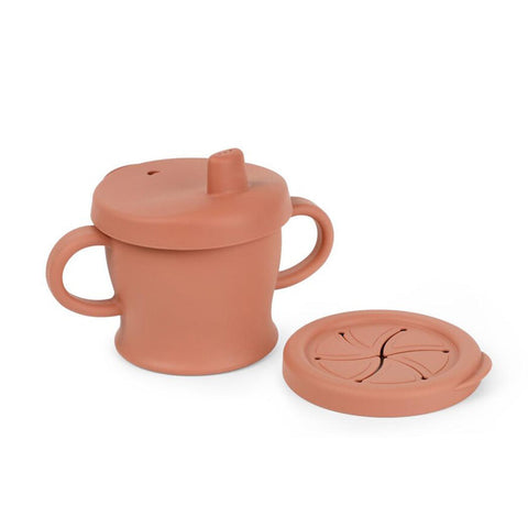 Haakaa Silicone Sip-N-Snack Cup 250ml Blush (1pcs) - Clearance
