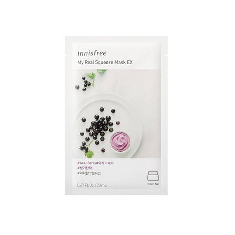 Innisfree My Real Squeeze Mask EX - Acai Berry (1pc) - Clearance