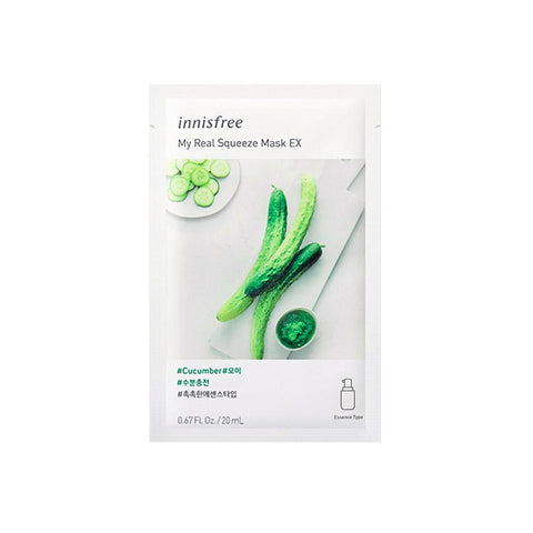 Innisfree My Real Squeeze Mask EX - Cucumber (1pc) - Clearance