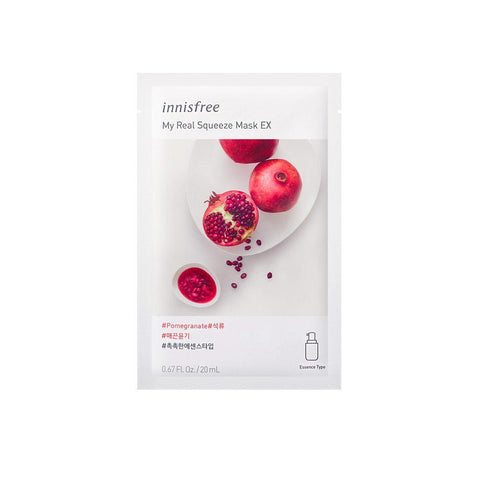 Innisfree My Real Squeeze Mask EX - Pomegranate (1pc) - Clearance