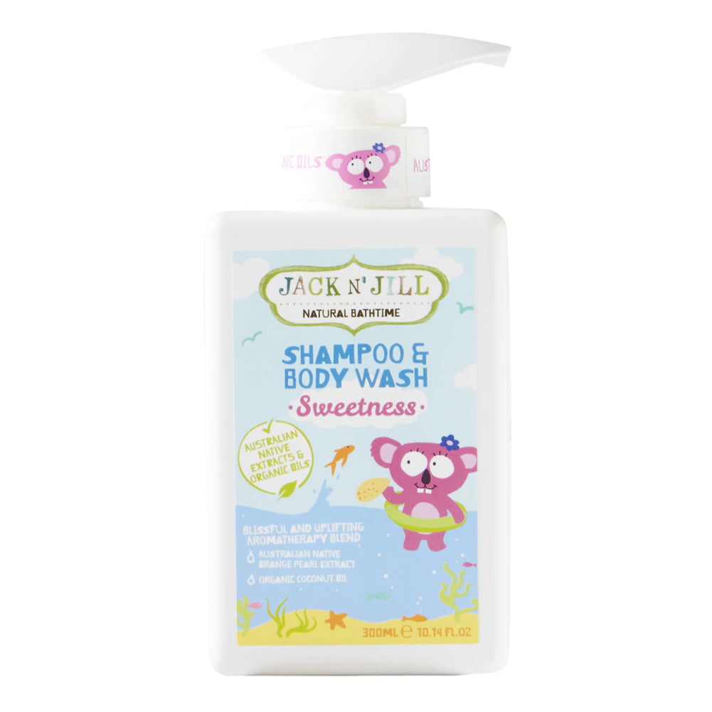 Jack N' Jill Natural Bathtime Organic Shampoo & Body Wash Sweetness (300ml) - Clearance