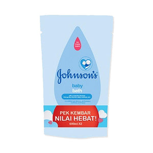 Johnson's Baby Baby Bath Refill Twin Pack 600ml x 2 (Set) - Clearance