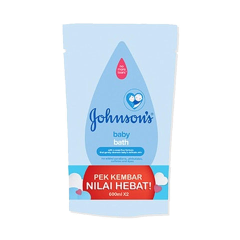 Johnson's Baby Baby Bath Refill Twin Pack 600ml x 2 (Set) - Clearance