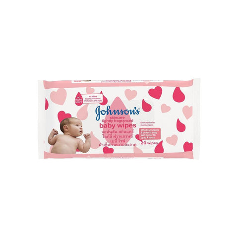 Johnson's Baby Skincare Lightly Fragranced Baby Wipes (20pcs) - Clearance