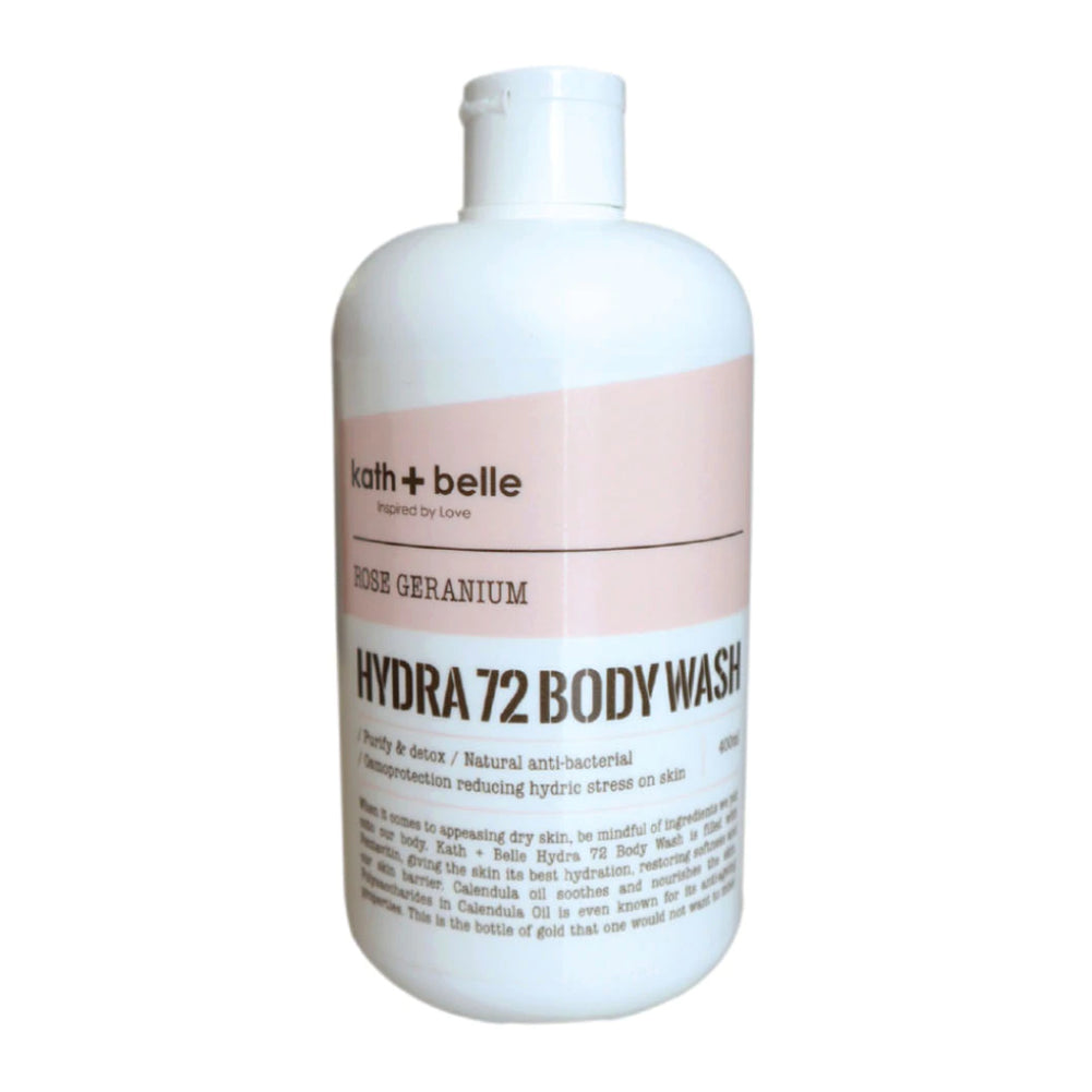 Kath + Belle Hydra 72 Body Wash Rose Geranium (400ml) - Giveaway