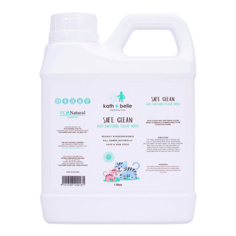 Kath + Belle Safe Clean Anti Bacterial Floor Wash (1L)