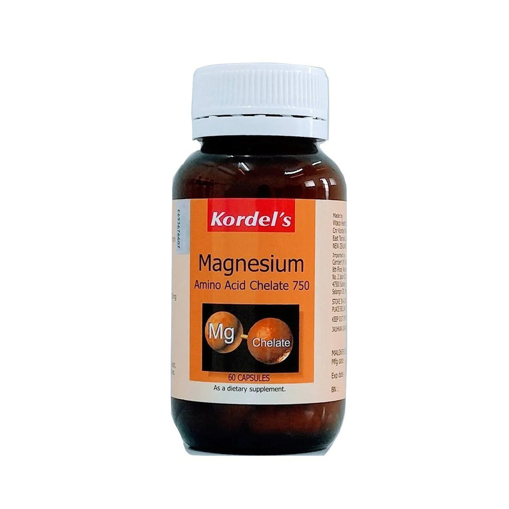 Kordel's Magnesium Amino Acid Chelate 750mg (60caps) - Clearance