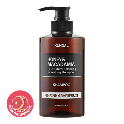 KUNDAL HONEY & MACADAMIA Shampoo - Pink Grapefruit (500ml) - Clearance