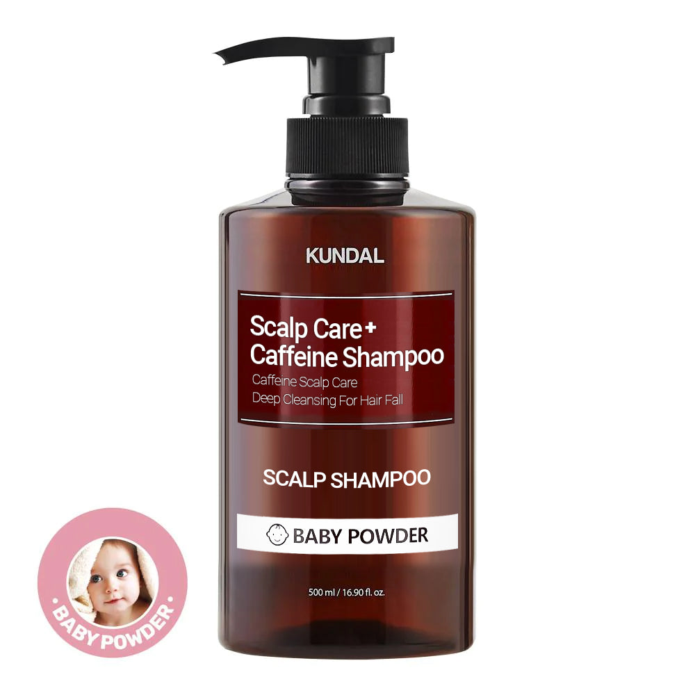KUNDAL SCALP CARE + CAFFEINE SHAMPOO Scalp Shampoo - Baby Powder (500ml)