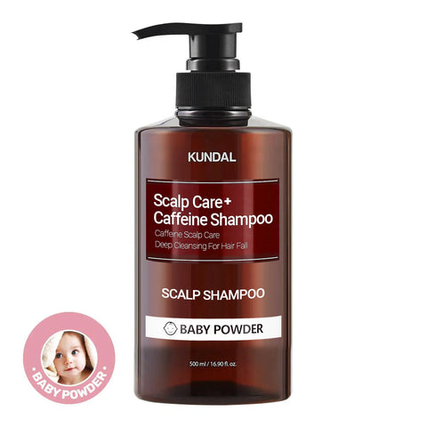 KUNDAL SCALP CARE + CAFFEINE SHAMPOO Scalp Shampoo - Baby Powder (500ml) - Clearance